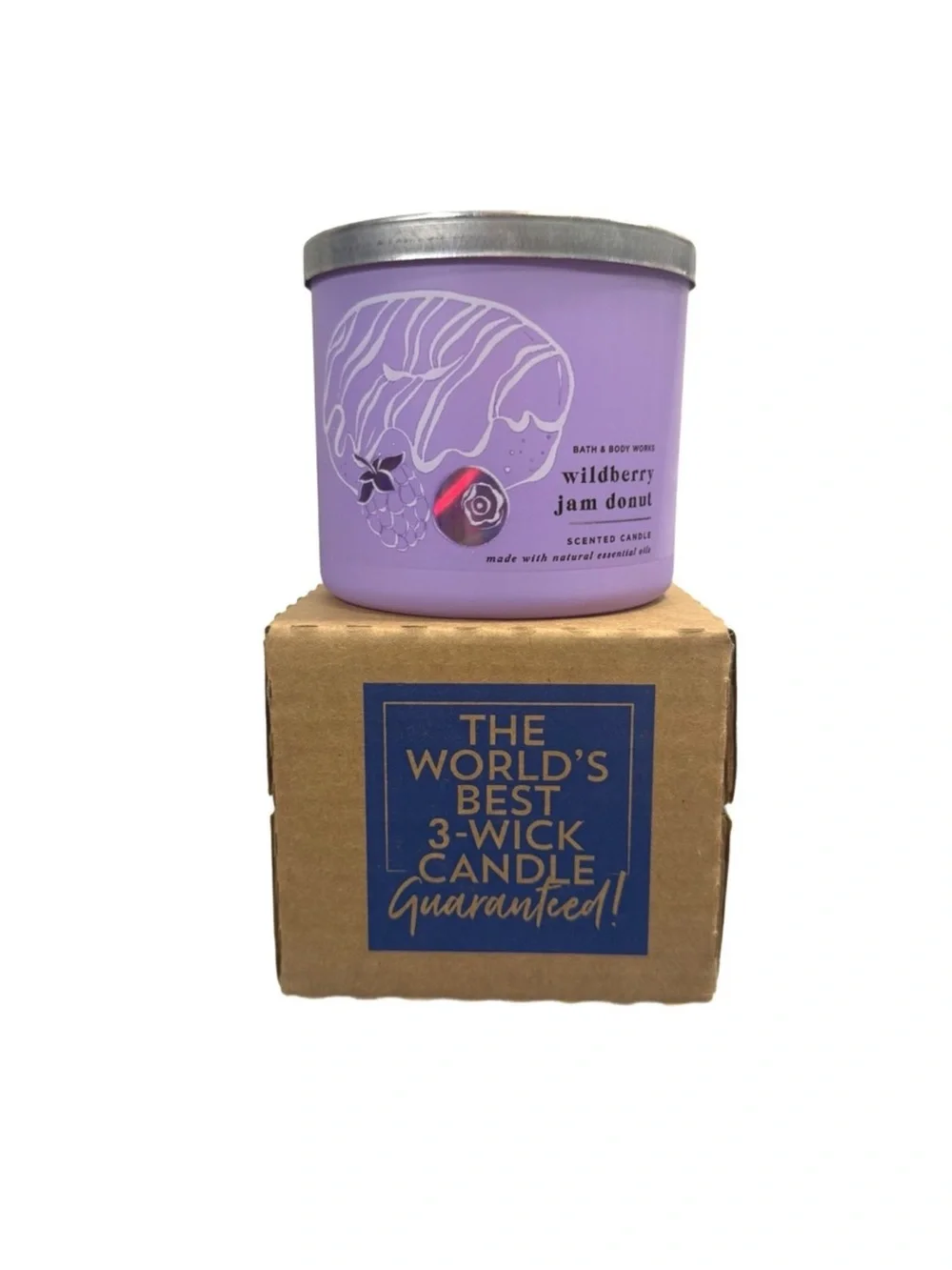 Wild Berry Jam Donut Candle